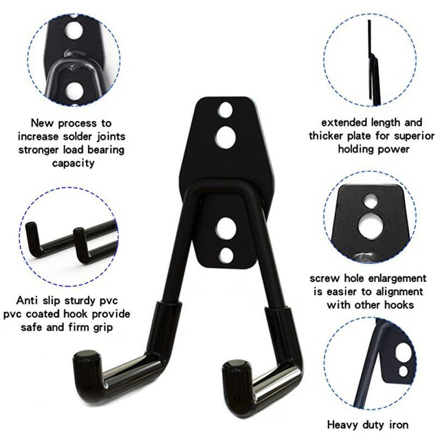 Garage Duty Garden Heavy Wall Storage Hanger Mount Hooks Hose Organizer Utility