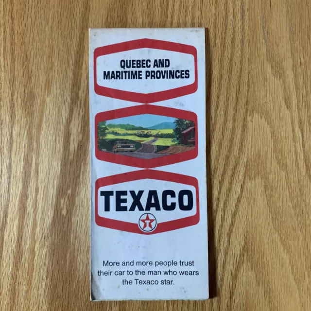 Texaco Map Quebec Canada Montreal Nova Scotia Maritime Provinces 1969 Gas Oil