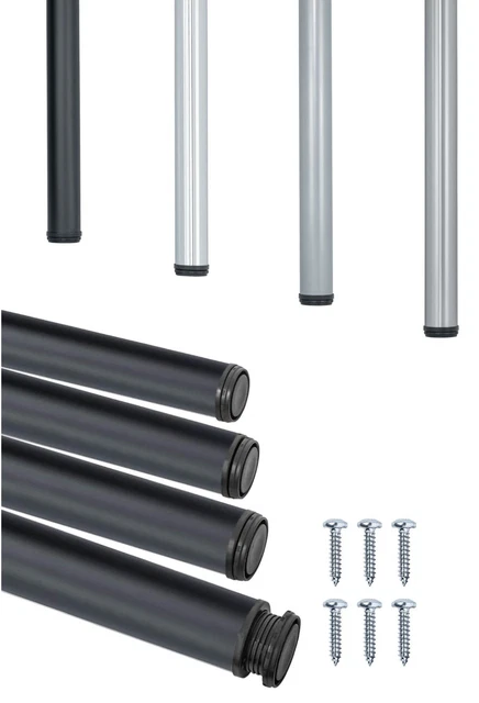 Piedino Per Mobile In Zama Verniciato Argento Cm.6x6 - H.1,6 Cm Regolabile - Foto 8