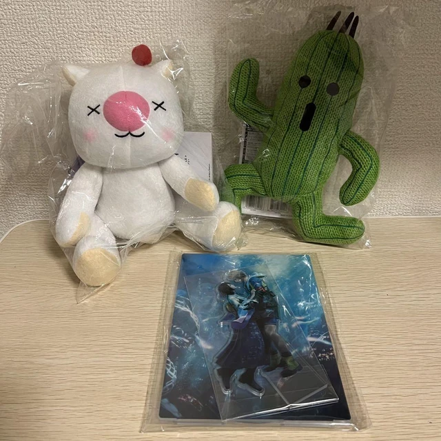 FFX moogle, cactus, plush toy, acrylic stand set jp