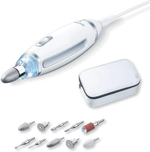 Beurer MP 62 Fresa Elettrica per Unghie Da 5400 Giri/Min, Inclusi 10 Accessori p