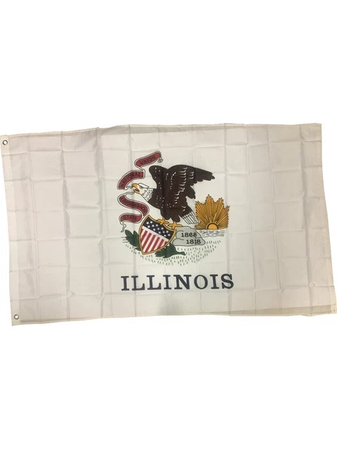 Large New 3x5 Illinois State Flag US USA American Flags