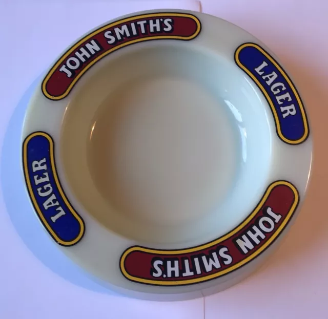 John Smith's Lager - Yorkshire - Vintage Glass Ashtray - Great Condition