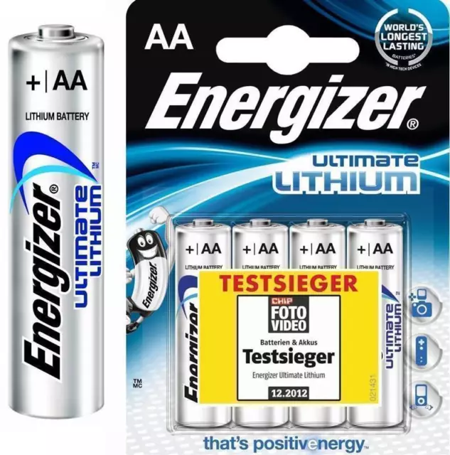 8 x Energizer Ultimate Lithium AA Mignon MN1500 LR6 AM3