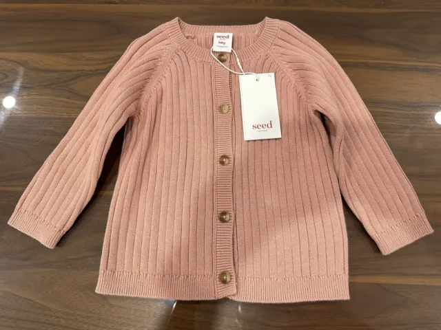 Seed Baby Girl’s Pink Cardigan Size 1 / 12 - 18 Months BNWT