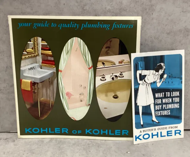 Vintage 1964 Kohler Plumbing Fixtures Illustrated Color Catalog