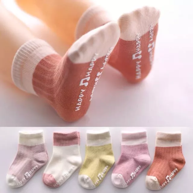 2 Pair Kids Boy Child Toddlers Baby Newborn Lovely Girl Anti-Slip Floor Socks