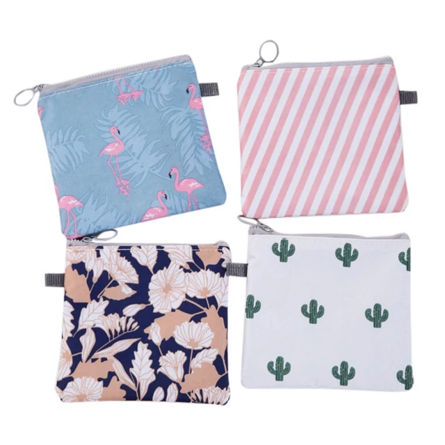 4 PIEZAS Bolsas Bolsa de Artículos Pequeños Almohadilla Sanitaria Bolsa Período Almohadilla Sanitaria Contenedor