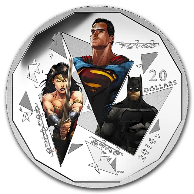 カナダ　バットマンVSスーパーマン　1オンス純銀 CANADA $20 2016 Silver 1oz. Proof Batman VS Superman Dawn of