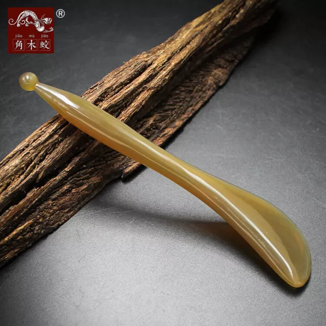 Natural Ox Horn Gua Sha Thin Face Guasha Beauty Tool Health Massager Easy To Use