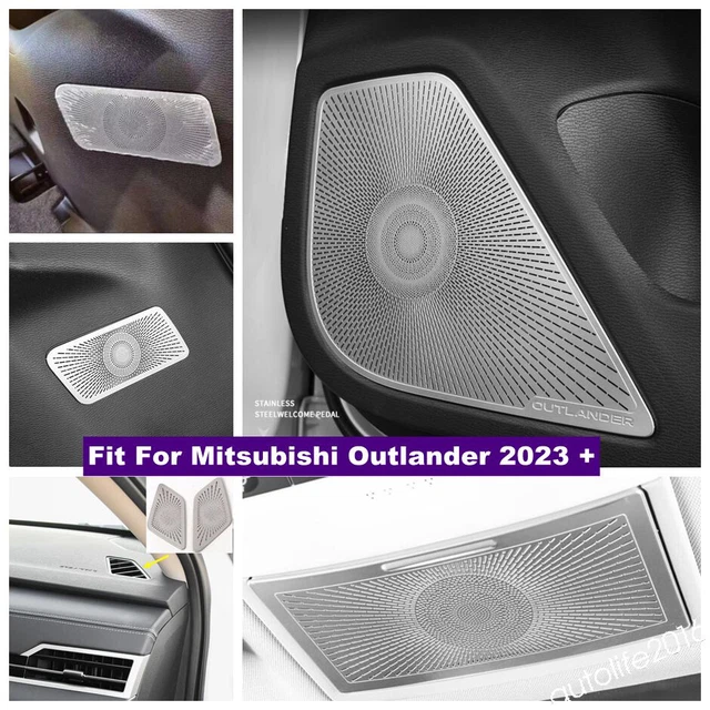 Silver Accessories Door Speaker / Air AC Trim For Mitsubishi Outlander 2023 2024