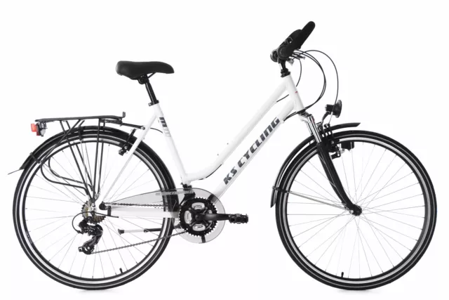 VTC Dame 21 Vit 28" Metropolis Blanc Vélo Neuf Multi KS CYCLING M504T