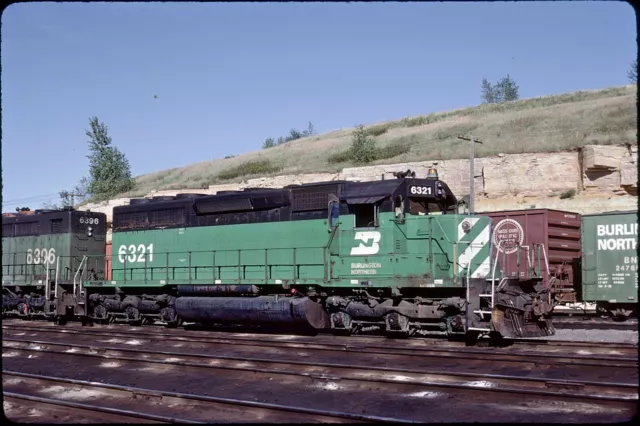 Original Slide Burlington Northern BN 6321 SD40 Minneapolis MN 1980