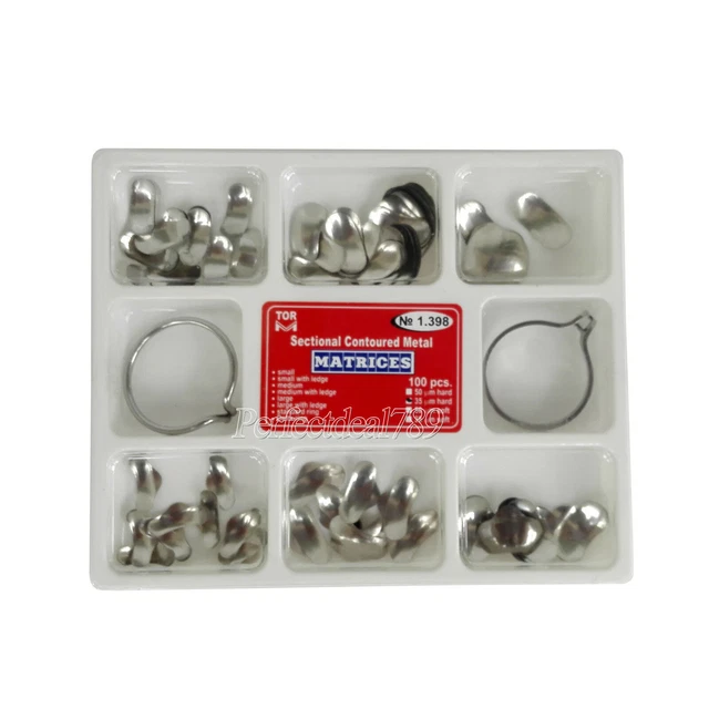 Dental Set of Sectional Contoured Matrices Matrix 100pcs 35µm hard TOR VM 1.398