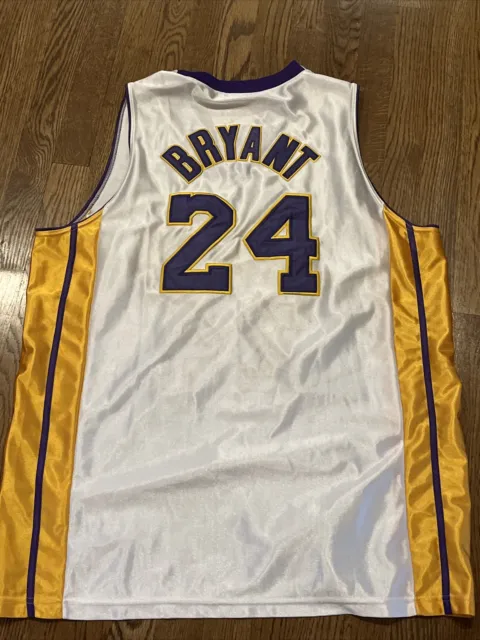 KOBE BRYANT Los Angeles Lakers #24 WHITE NIKE Swingman JERSEY Men's Size 52