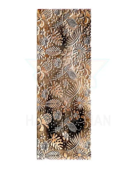 Placa de textura de hojas y flores para molino rodante
