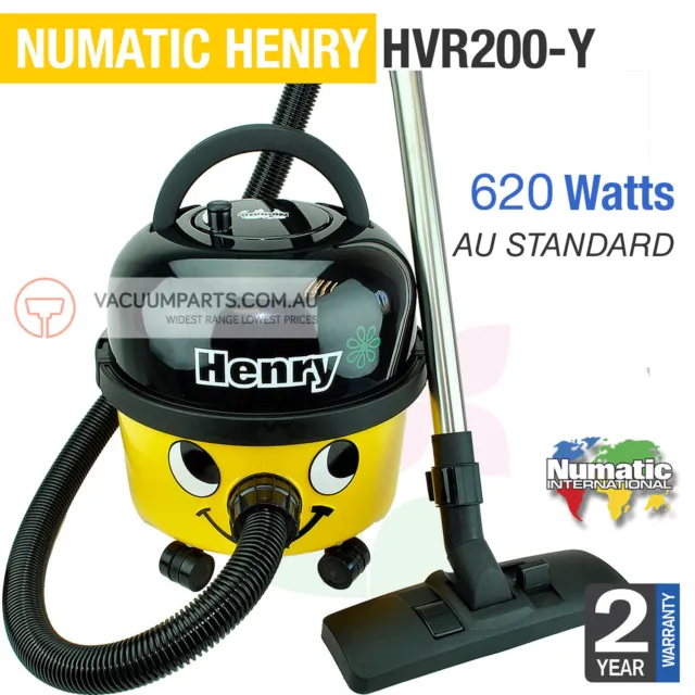 NUMATIC Henry Dry Canister Vacuum Cleaner HVR200 YELLOW + 2 YR WARRANTY 620W 9L