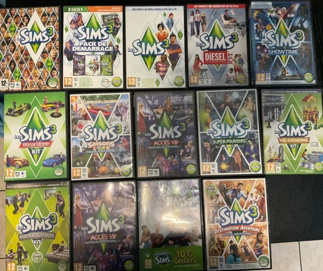 ★★★Lot de jeux Les SIMS 3 pour PC★★★