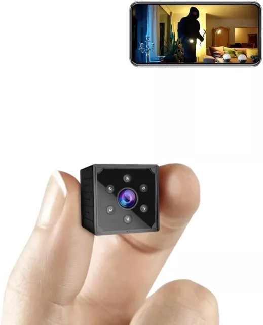 Mini Kamera, 1080P HD WLAN Überwachungskamera Innen Für Live Übertragung Handy A