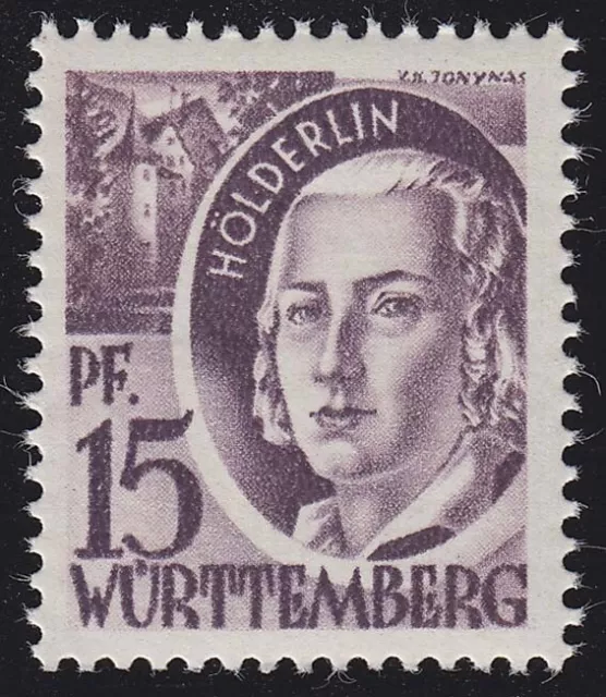 Württemberg 5yvI Freimarke 15 Pf., postfrisch **