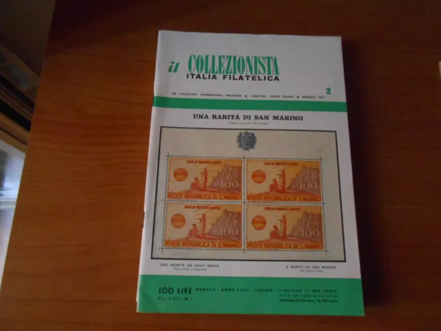 rivista-il COLLEZIONISTA-ITALIA FILATELICA n.febbraio 1962