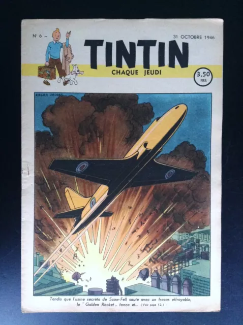 Fascicule périodique N° 6 1946 Journal Tintin Jacobs   BON ETAT PLUS