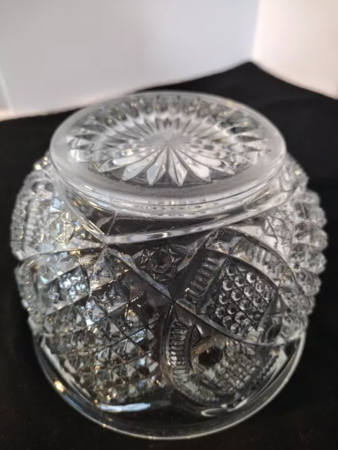 American Brilliant Cut Glass, Unique Vintage Serving Bowl. 3