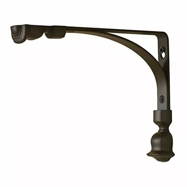 Rubbermaid 1877655 1 pair Decorative Shelf Bracket 6 x 8 in. Tulip Dark Bronze