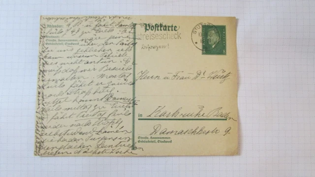 Germania intero stazionario Stoccarda 1930 X6,7