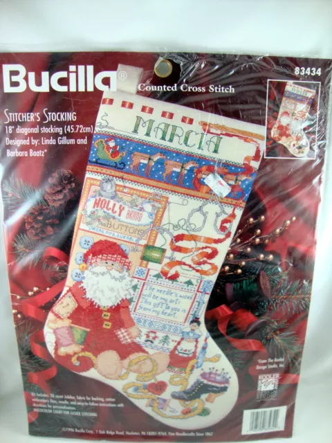 Medias Santa Claus Stitcher's Contadas Punto de Cruz Bordado 83434 Navidad