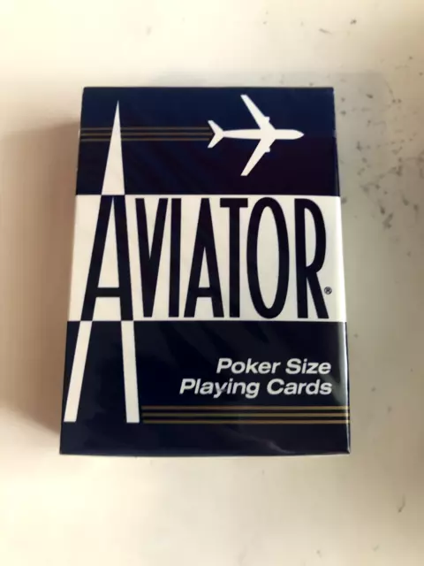 Bicycle Aviator Poker Size Playing Cards Blue Deck **NEW**