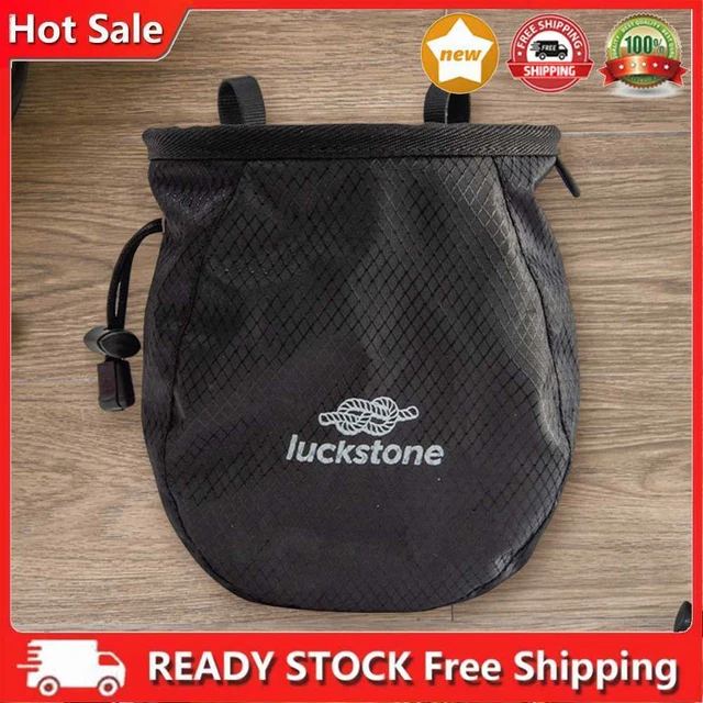 Chalk Bag cinturón ajustable bolsa de almacenamiento resistencia al desgarro para fitness (S
