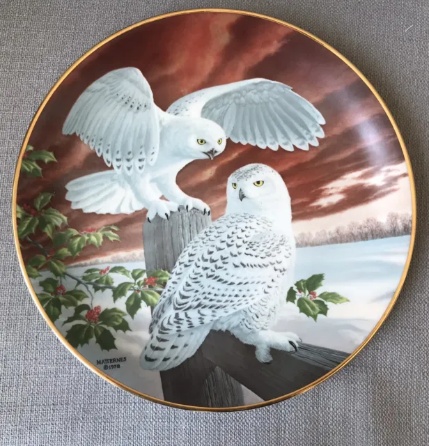 Halbert’s Inc Christmas Snowy Owls 1978 Jay Matternes Collectors Plate