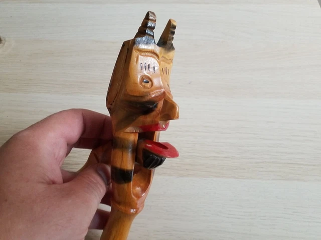 Wooden DEVIL EVIL traditional Handmade decoration,used