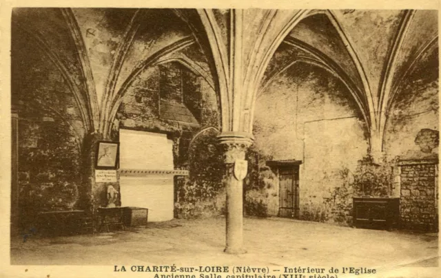 Carte LA CHARITE SUR LOIRE Intérieur de l'église Ancienne Salle Capitulaire
