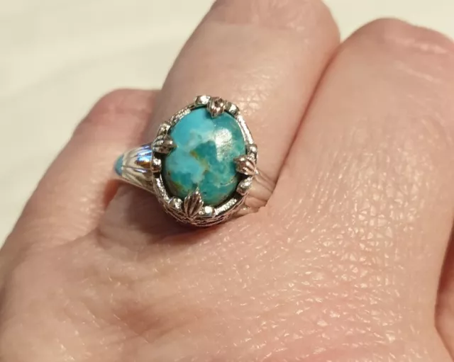 Sterling silver And Turquoise Native American Indian Ring