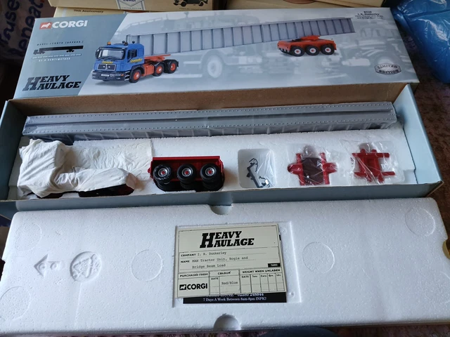 CORGI MAN TRACTOR UNIT, BOGIE & BRIDGE BEAM LOAD - DUNKERLEY SCALE 1:50 ...