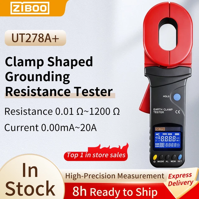 Widerstandstester, Multifunktions-Erdungswiderstandsmessgerät, 0–1200 , Strom, 20 A, berührungsloser Schleifentester(2000APlus 200Ohm