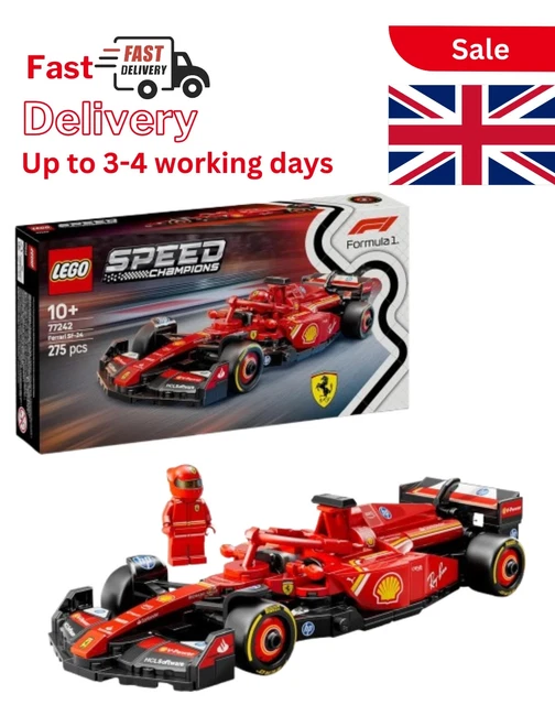 LEGO SPEED CHAMPIONS Ferrari SF-24 F1 Race Car Toy - Model Kit w/a ...