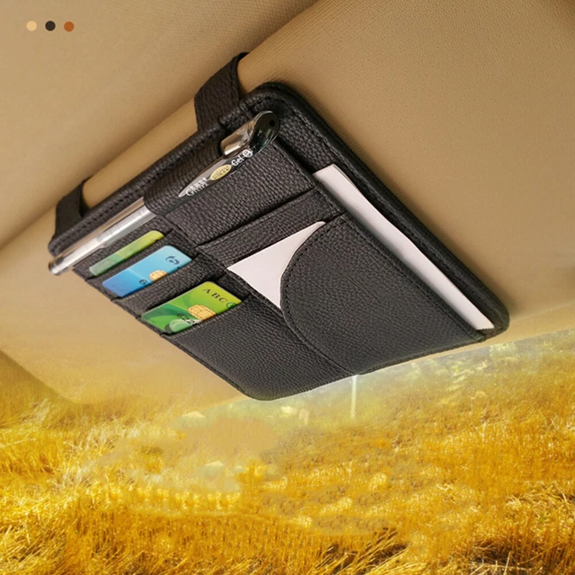 Supporto Visiera Sole Borsa Raffreddatore Portatile Penna Organizer Vetro Clip Conservazione Auto