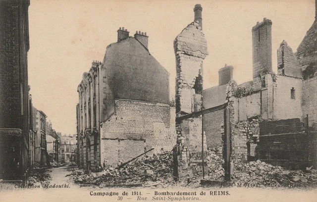 CPA 51 Bombardement de REIMS Rue Saint Symphorien Campagne de 1914