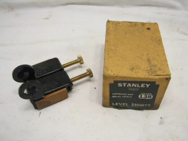 Stanley no. 138 Sweetheart Universal Level Sights w/Box SW Wood Tool