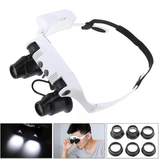 Adjustable 25X Four Multiple Repair Inspection Glasses, Head-mounted Magnifier💝
