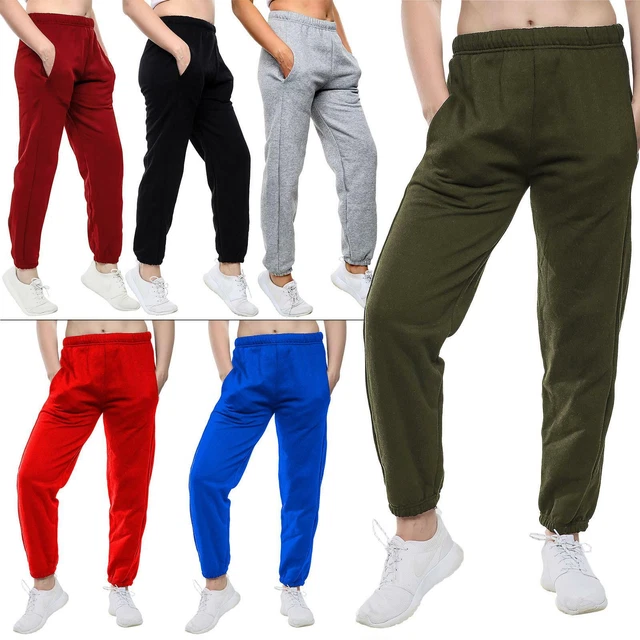 Girls Boys Sweatpants Jogging Joggers Tracksuit Bottoms Fleece Sports Trousers