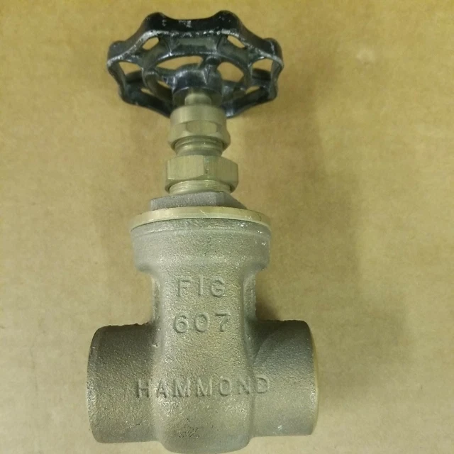 Hammond 607 1-1/4 CXC Gate Valve 125 PSI