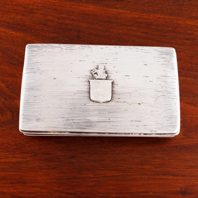 Teuntje Streef Dutch 833 Silver Cigarette Box Bull In Crown Heraldic 1863-95