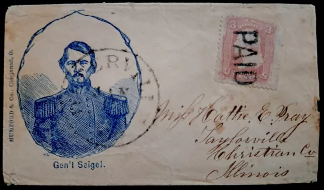 65 Civil War Patriotic - Rare General Siegel Design in Blue