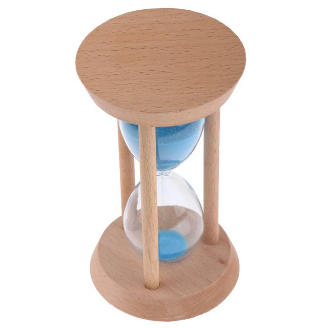 30 Minuten Holzrahmen Sanduhr mit blauem Sand Sanduhr Dekoration 2