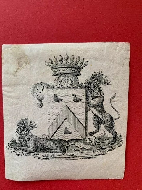 Ex-libris AUBOUTEL, 60 x 70 mm, 19è