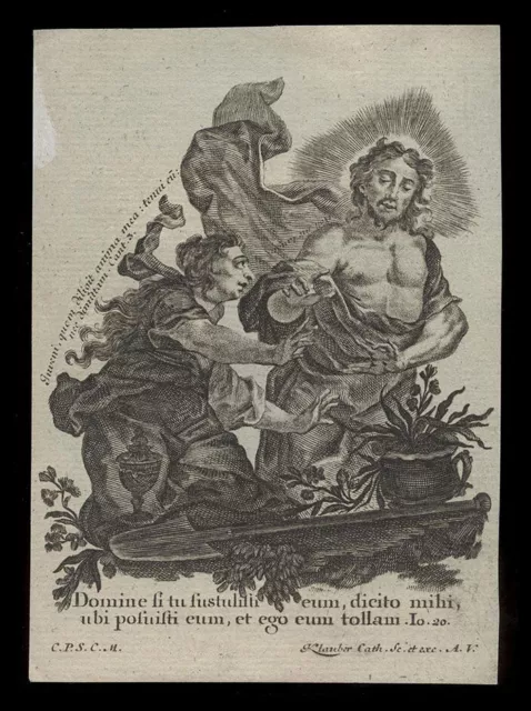santino incisione 1700 S.CATERINA V.M.  klauber